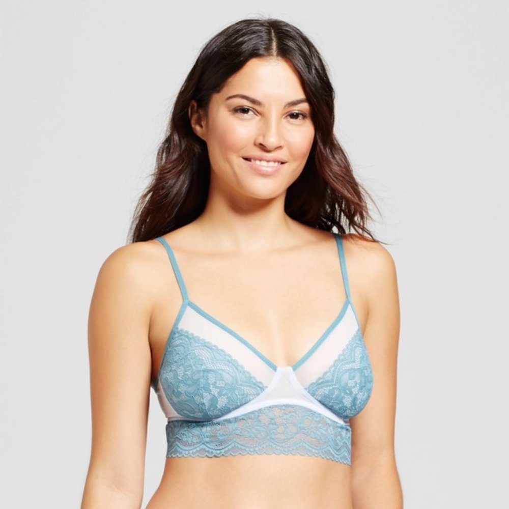 NEW Gilligan & O'Malley Blue Lace Bralette - Picture 7 of 7